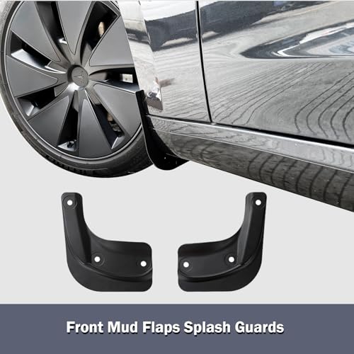 Image of Mud Flaps Splash Guards 4PCS Compatible with Tesla Model 3 Highland 2024 Replacement for Model 3 Highland Exterior Accessories No Drilling Mud Flaps All Weather Protection TPE Mud Flaps