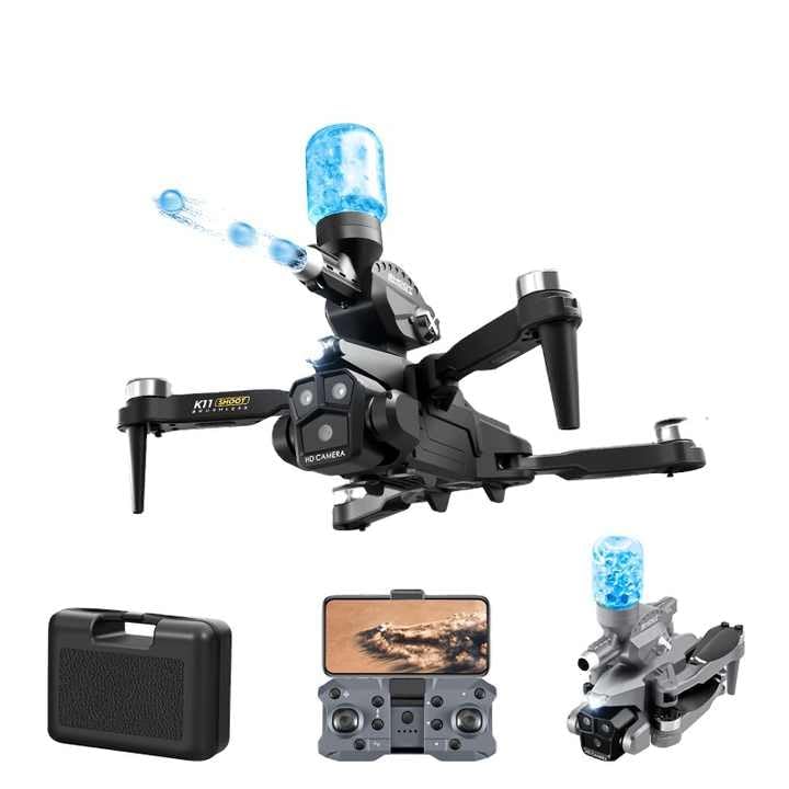 K11 Max Aerial Photography Drone with Water Bomb Launcher | 4K Triple HD Cameras | Brushless Motor | Optical Flow Positioning | Gesture Control | Real-Time HD Transmission-image-12