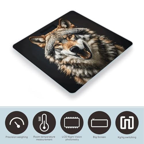 Balanza digital para peso corporal Hungry Like A Wolf vidrio templado miniatura 3