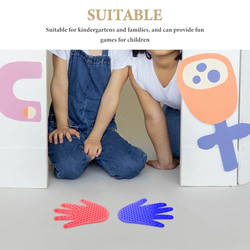 Marqueurs de tapis en PVC forme main pour animer vos parcours de motricité à la maison