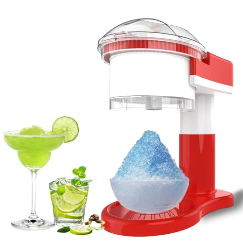 Image of Ice Shaver Ice Crusher with Shaving Bowl and Partitioned Mold Portable Shaved Ice Machine with Stainless Steel Blades for Homemade Frozen Single-Serving Smoothies Slushies and Milkshakes.
