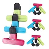 Cabilock 12 Clips De Sellado Para Conservación De Alimentos Para Bolsas De Almacenamiento De Abs
