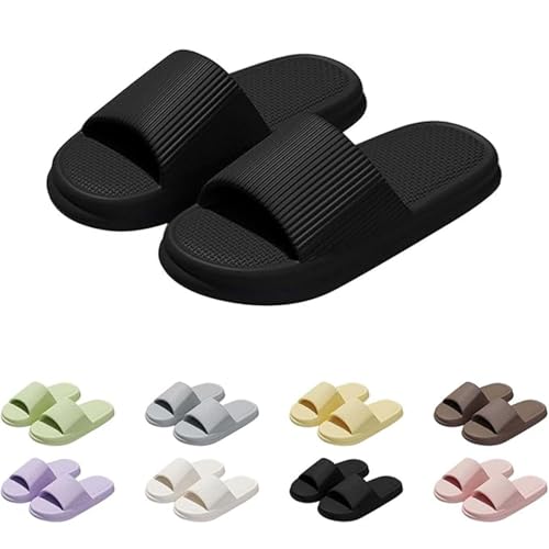 LKRSEEF Claquettes Femme Hommes Grande Taille Soft Confort Claquette Intérieur Décontracté Piscine Chausson Été Couleur Pure Leger Sandales Chic Élégante Antidérapants