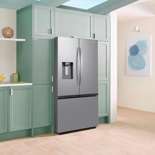 Smart 26 cu. ft. French Door Counter Depth Refrigerator with Four Ice Types - Stainless Steel by Samsung on Fridge.com