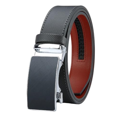 Men's Metal Automatic Buckle Belt With Adjustable Ratchet For Everyday Use Jcwpb219w-Gr 135cm