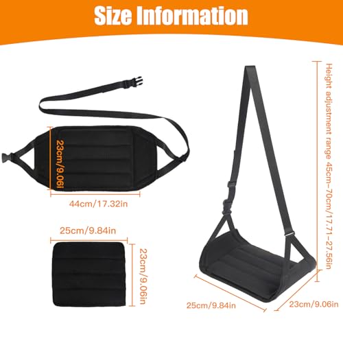 Flugzeug Fußstütze mit Schwamm & Abnehmbarer Stützplatte, Höhenverstellbare Fußhängematte, Tragbare Fuß Hängematte für Reisen, Zug, Büro, Wohnheim, Langstreckenreisen, Lange Flüge Entspannung Komfort