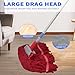 Commercial Mop-Heavy Duty Industrial 59 inch Looped-End String Mop Heavy Duty Industrial Cotton Mophead Includes 2 Head for Home,Garage, Workshop, Warehouse Floor Cleaning-red