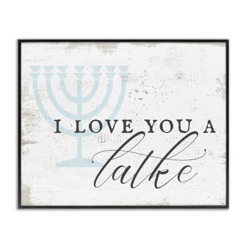 Rustic Hanukkah Typography Humor, 11 x 14 Inch Framed Giclée Print