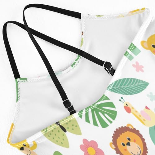 Girl's One Piece Swimsuit Cute Jungle Animals Beach Bathing Swimwear4