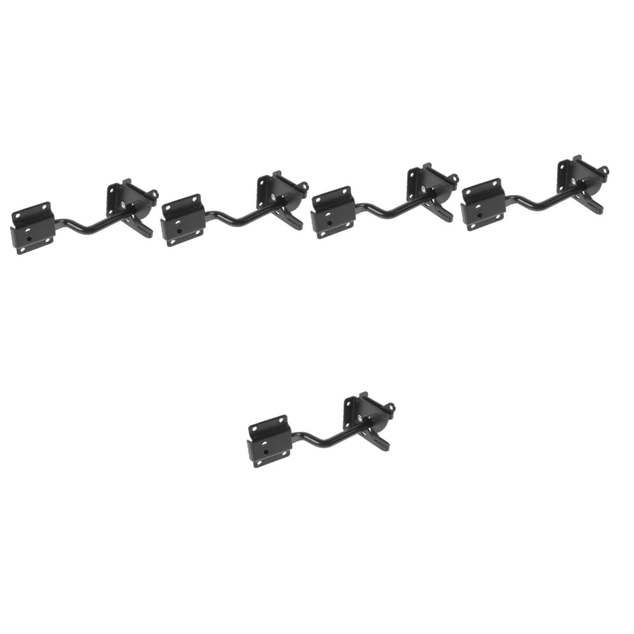 DOITOOL 5 Ensembles Clôture clôture charnière loquet fer loquet galvanisé galvanisé loquet serrure boucle de porte gond extérieur lock renfort de porte portillon loquet de porte de clôture