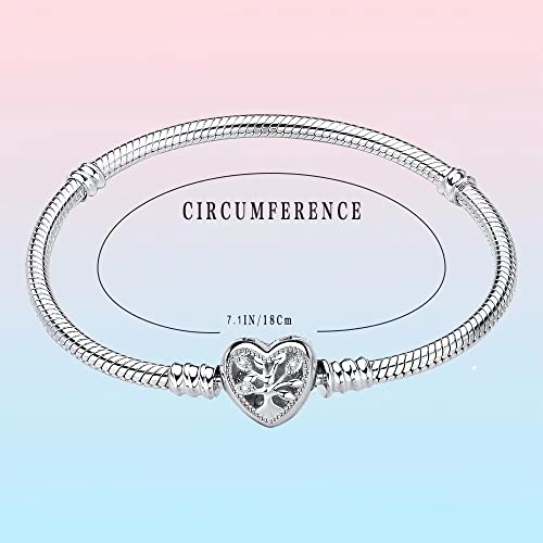 Image of Charm Snake Pattern Bracelet S925 Sterling Silver 18k Gold Plated, Rose Gold Snake Pattern Pandora Bracelet, Gift for Women