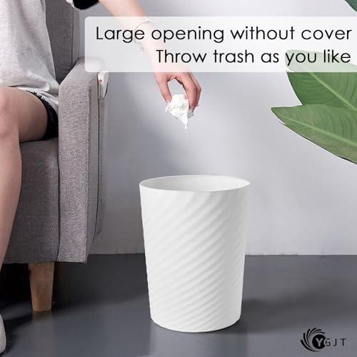 Ygjt TRASH CAN-WHITE Small Trash Can, 3 Pack 1.8 Gallons Bathroom Trash Can, Slim Waste Basket, Round Garbage Can thumb #2