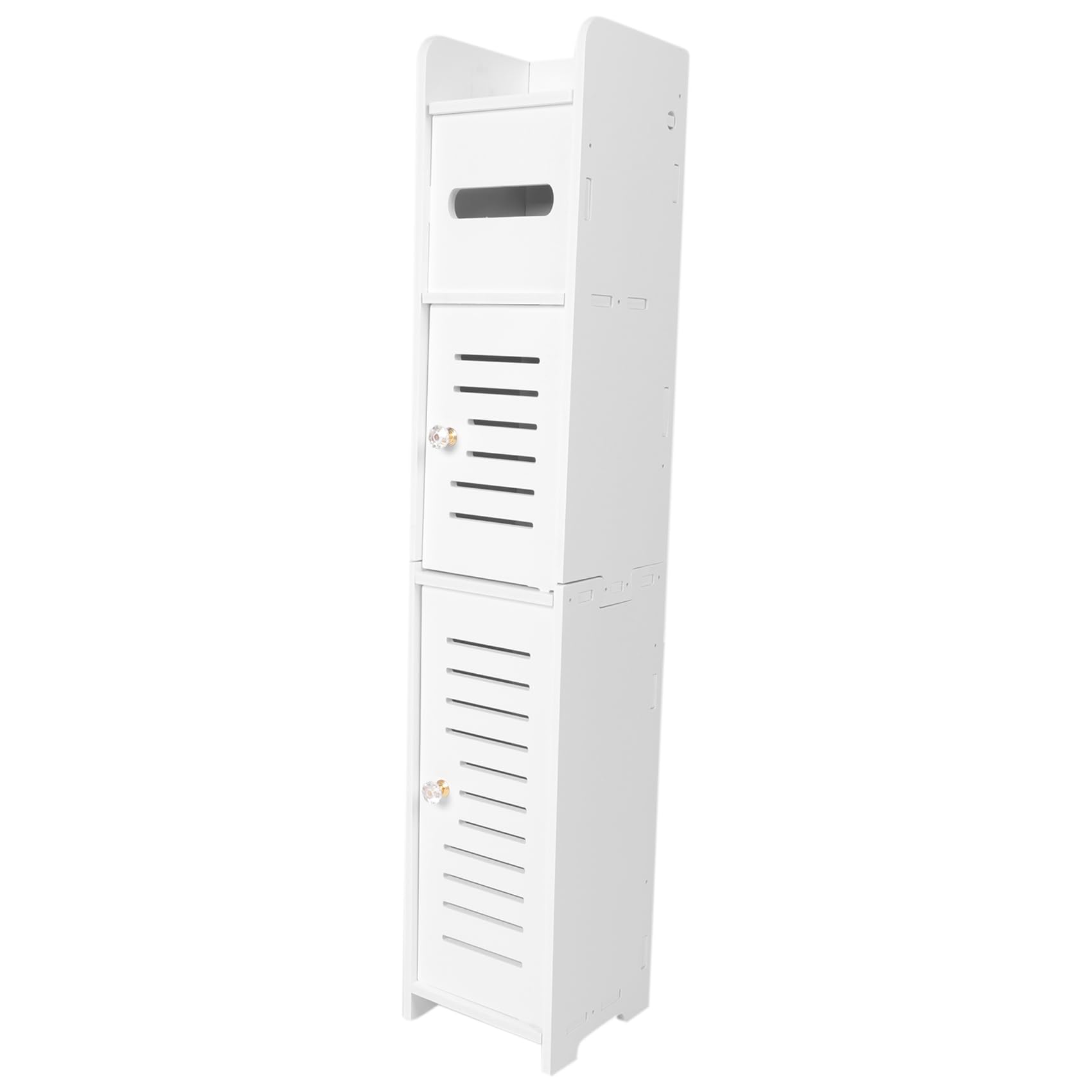 Gabinete de almacenamiento de baño de PVC blanco para espacios pequeños sobre el inodoro, diseño de esquina, solución de almacenamiento compacta y elegante (blanco)