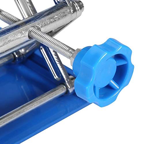 Estink Piattaforma Elevatrice da Laboratorio in Alluminio, Sollevatore a Forbice Regolabile 100x100 mm, Altezza 45-158 mm Blu