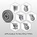4 Inch Thermoplastic Rubber Caster Wheels (Set of 4) – Heavy Duty, Precision Bearing, Non-Marking, 250 lbs Load Capacity Each, Floor Protective, Ideal for Industrial Carts and Equipment
