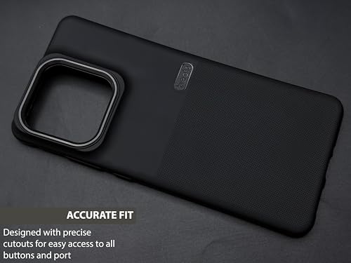 Image of NIUKIN Rugged Soft Back Case for Motorola Edge 70 Fusion | Shockproof Scatrchproof Cover | Black (Design 02)