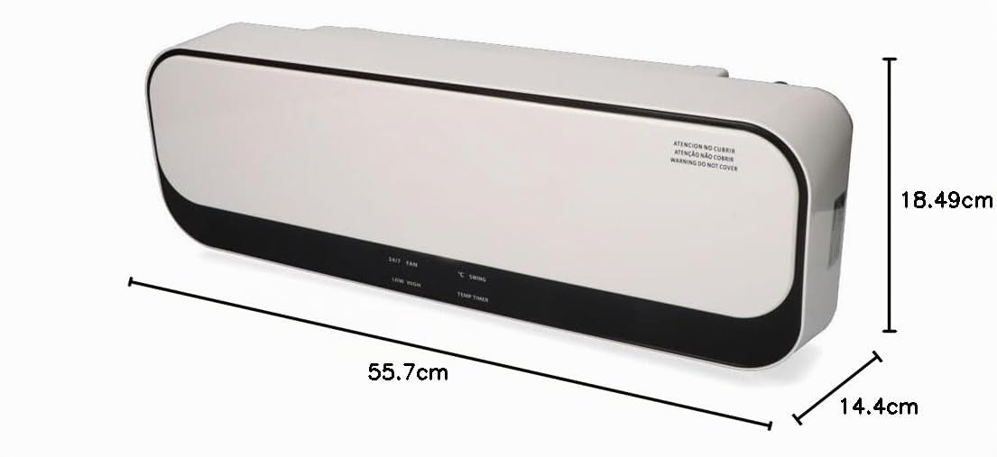 Calefactor split de pared 1000-2000W, eficiente, ajustable, con control remoto; adecuado para calefacción de espacios domésticos.