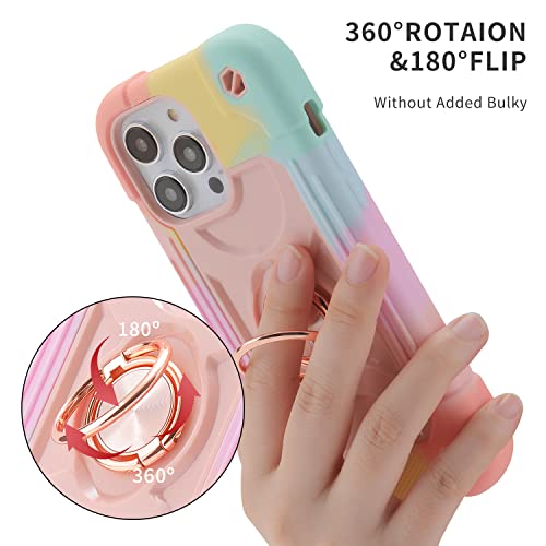 Image of MARKILL Compatible with iPhone 14 Pro Max Case 6.7 Inch with Ring Stand, [Soft Silicone and Hard Plastic ] Heavy-Duty Military Grade Shockproof Case Phone Cover For iPhone 14 Pro Max.