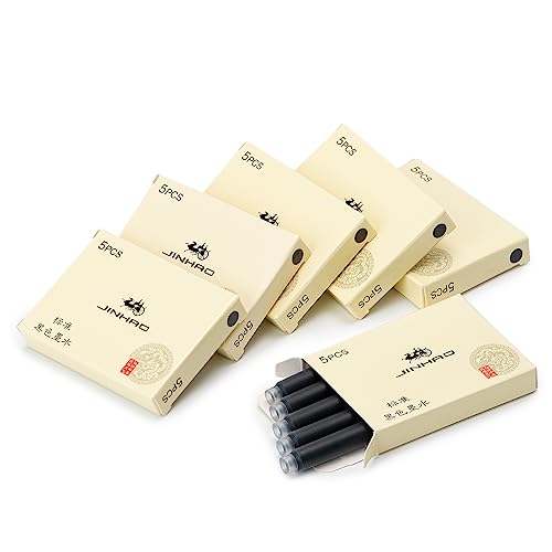 Jinhao Ink Cartridge Black For Fountain Pen International Standard Size Ink Refill Cartridges Set Of 30 Pcs #TOP3