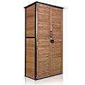 Aivituvin Outdoor Storage Shed with Floor - Strong Metal Frame, Adjustable Shelves, Ventilated Blinds - Ideal for Garden Tools Cabinets Waterproof - Best in Sheds & Outdoor Storage