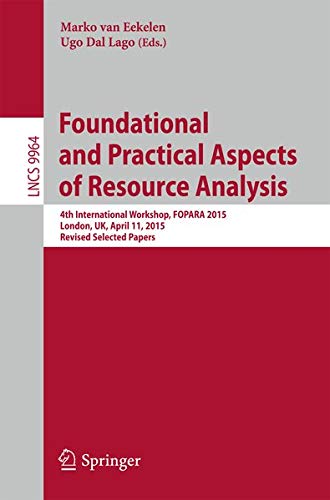 Buy Foundational and Practical Aspects of Resource Analysis — BookShops.in