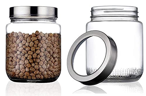 Image of Golden Bird International Airtight seal Glass Barrel Jar 2300 ML Classic Canister for Food and Household Storage jar set (3)
