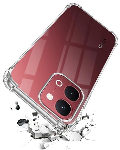 Image of Jkobi Shockproof Crystal-Clear Back Cover for Vivo Y51 Pro 5G | Vivo T5x (Anti Yellow Case | Drop & Camera Protection | Hard Polycarbonate)