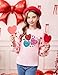 IIMMER Kid Girls Valentine's Day Comfy Fashion Sweatshirt Cute Love Mesh Long Sleeve Heart Shirt Pink Be Mine 8 Years