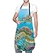 Fartuch żółwie morskie pływanie podwodny wodoodporny fartuch kuchenny na szelkach - fartuch szefa kuchni do gotowania, pieczenia, rzemiosła, ogrodnictwa i grilla