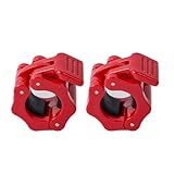 Pair of Barbell Clamps Quick Release Lock 1 Inch Diameter Standard Bar Weight Plates Collar Clips Weightlifting Fitness Training