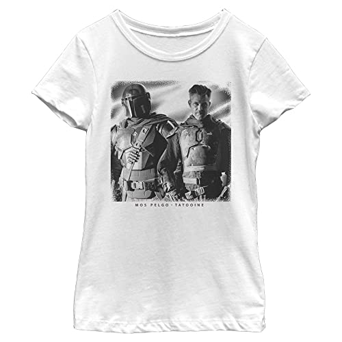 T-shirt Star Wars fille Mandalorian Heroes blanc manches courtes XS US