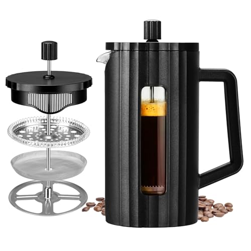 Otopone Cafetiere French Press Coffee Maker 1L / 8 Cups Black