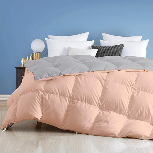 Image of Day Care - 500 GSM Hotel Quality-Down Alternative Reversible Comforter (90 inch x 100 inch Inches /228cm x 228cm) - Comforter Double Bed|Peach /Silver