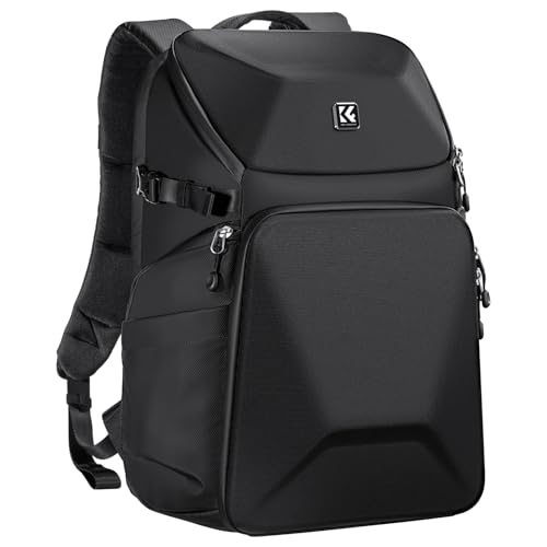 K&F Concept Mochila de câmera, mochila fotográfica à prova d'água reflexo DSLR mochila bolsa de câmera para câmeras SLR bolsas de câmera digitais multifuncionais para câmeras DSLR (20 L), preto, 25L