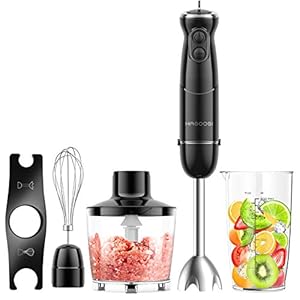 HAGOOGI (ハゴオギ) ハンドブレンダー 離乳食 ブレンダー クリスマスプレゼント 1台6役 800W 電動 ミキサー 氷・肉・果物・野菜 泡立て器 ジューサー フードプロセッサー 調理器具 ハンドミキサー