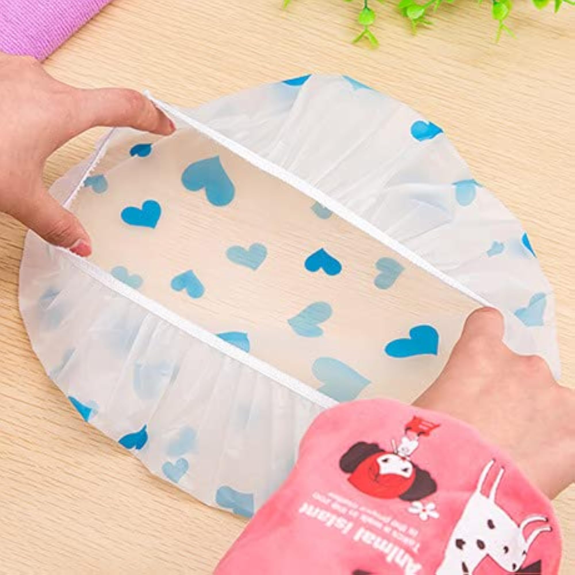 Bathroom Adjustable Head Cover Plastic Shower Caps for Girls and Men