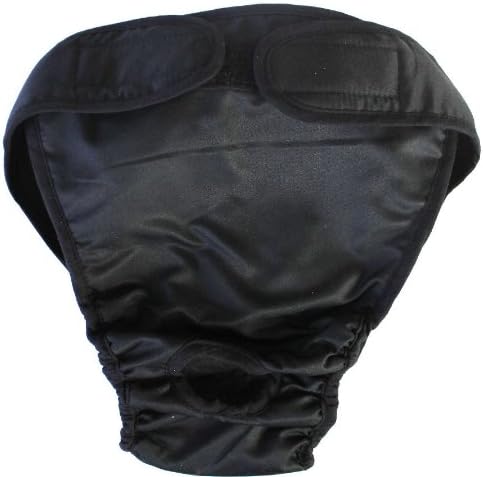 Dog Diaper Reusable Washable Female Girl for Medium & Large Big Dog Breeds Black Size Large Waist 20"- 24" L