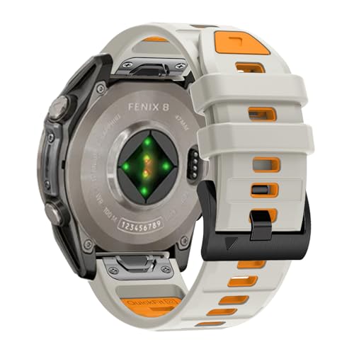 [VanHooc] Quickfit 22mm �o���h for Garmin Fenix 8 Pro/Quatix 8/Tactix 8 47mm �X�|�[�c�o���h �N�C�b�N�t�B�b�g �V���R���� �_�� �ʋC�� ��� ���i�K���� ������ �ϋv�� �\�t�g �����x