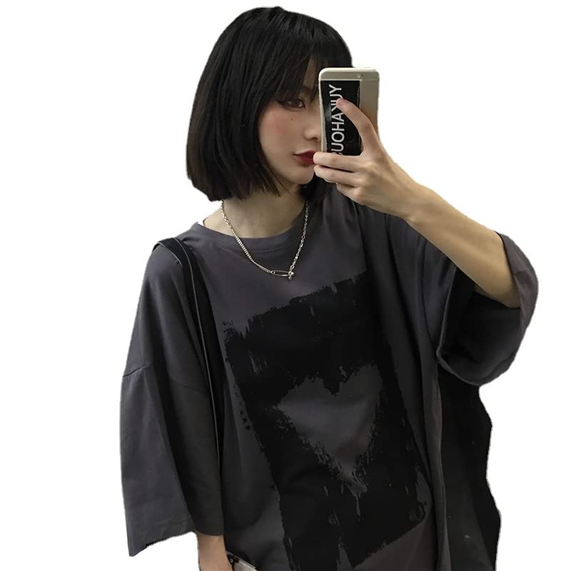 Y2k Grunge - Camiseta de manga corta con estampado gráfico de cor...