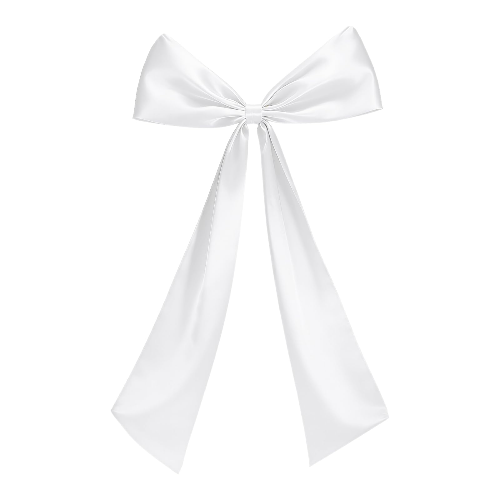 sourcing map Giant Wall Bow, 24 x 37 Inch Large Satin Ribbon Big Bows Decoration for Room Backdrop Birthday Wedding Bridal Christmas Party Shower Hanging Wall Decor, White