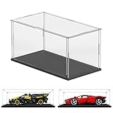 PHYNDR Vitrina AcríLica Con Base, Cubos Transparentes, Para Maquetas De Coches, Figuritas, Para Coleccionar Y Proteger Del Polvo