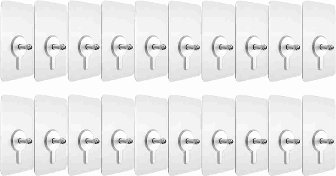 Chrisley Self Adhesive Nail Hook,Waterproof 25Kg Load Capacity Self Adhesive Nail Hook Heavy Duty for Wall,Bathroom,Hanging Photo Frames,Hang Art,Hang Shelf,Paintings Without Drilling (Pack of 20) (B0BN651BT5) Amazon Price History, Amazon Price Tracker