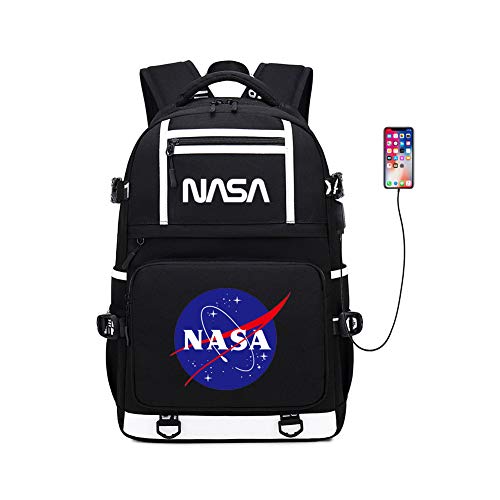 Slinlu NASA Space Mochila Mochilas Escolar  Unisex Informal Bolsa para portátil de Viaje
