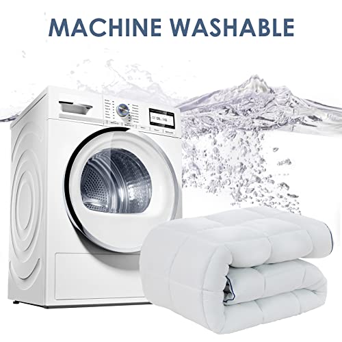 Redkey Queen Mattress Topper Microfiber 3D Mattress Pad With 18'' Deep Pocket Soft Plush Mattress Protector Queen White #TOP5