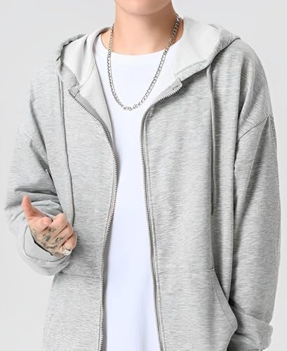 aspersio(アスペルシオ) ストリート系 スウエットパーカー 長袖 シルエット フルジップアップ フーディー メンズ の商品画像 3