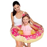 BigMouth Inc Lil’ Water Float - Pool Floaties for Infants Babies & Kids Ages 1-3, for Beginner Swimmers, Easy to Inflate and Durable - Pink Donut