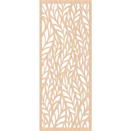 Image of Ortonville Decorative Pierced Fretwork Wood Wall Panels, 29 3 /8 inchW x 74 3 /8 inchH x 3 /8 inchT, Red Oak