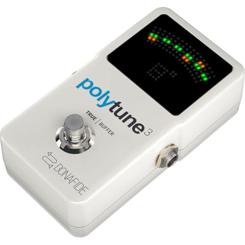 Polyphonic Guitar Tuner Pedal POLYTUNE3 LED Buffer Black 1/4 Inch Jack