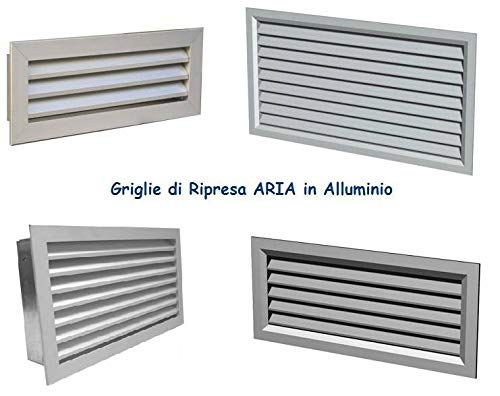 Griglie Altezza 100mm di Ripresa Aria BIANCA con Alette Oblique fisse