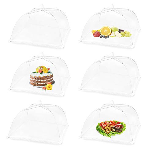 (6 Pack) Pop-Up Food Cover Tent 17 x 17 Inches Outdoor Picnic Food